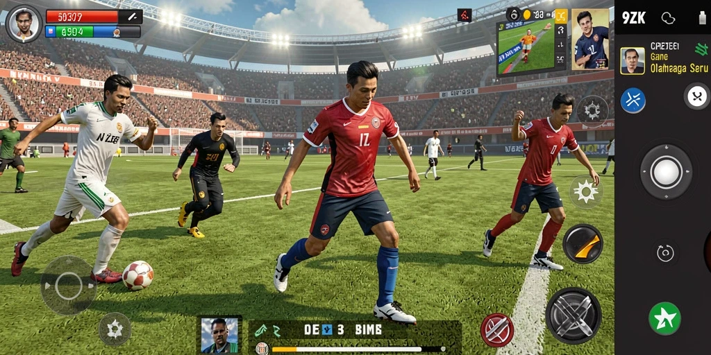 Tampilan gameplay 9ZK yang seru dan menarik dalam pertandingan olahraga.