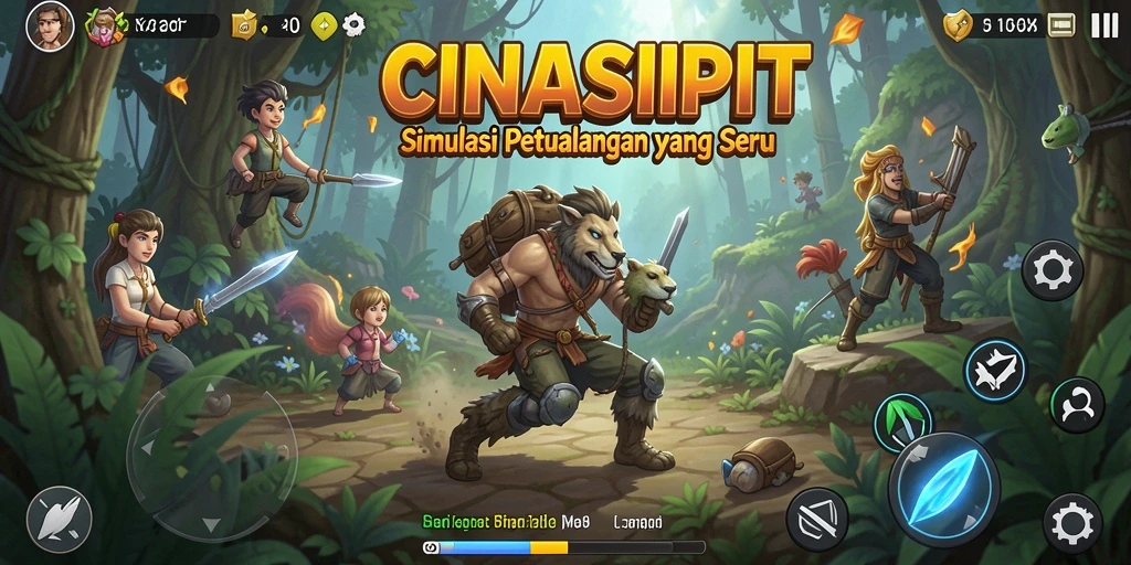 Screenshot gameplay CINASIPIT menampilkan keseruan petualangan di dunia simulasi.