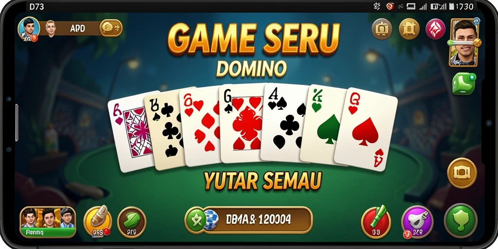 Tampilan gameplay D73 dengan pengalaman seru bermain Domino.