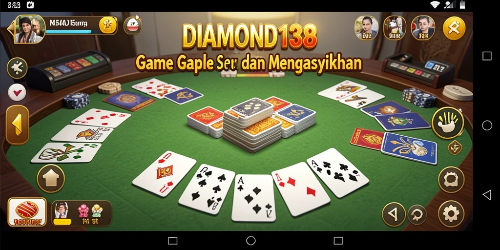 Tampilan seru dari gameplay Gaple yang menantang.