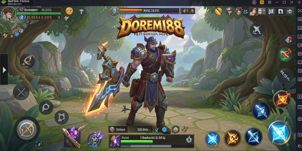 Screenshot gameplay DOREMI88 yang menunjukkan pertarungan epik.