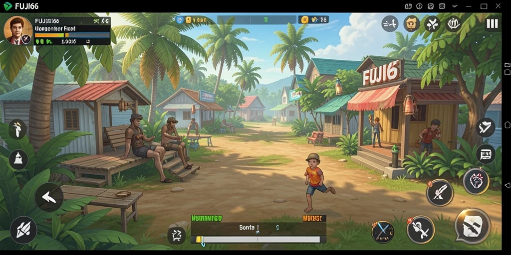 Screenshot menunjukkan gameplay yang menyenangkan dan santai dari FUJI66.