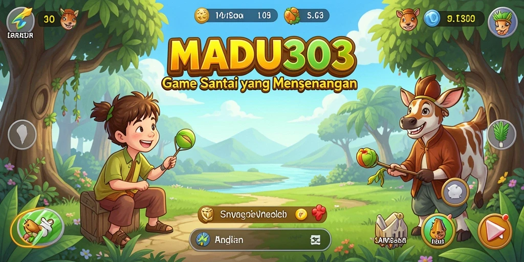 Tampilan gameplay MADU303 yang menarik dan penuh warna.
