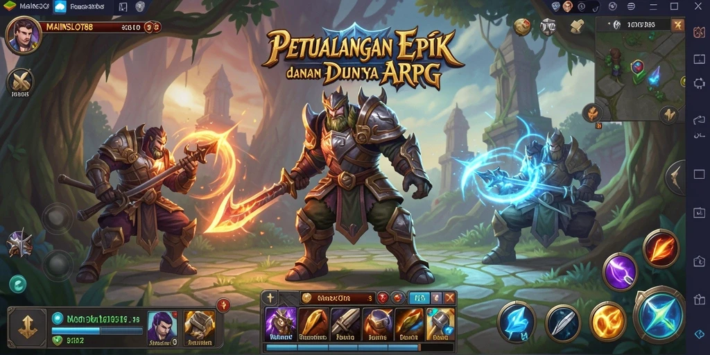 Tampilan gameplay ARPG yang mendebarkan di MAINSLOT88.