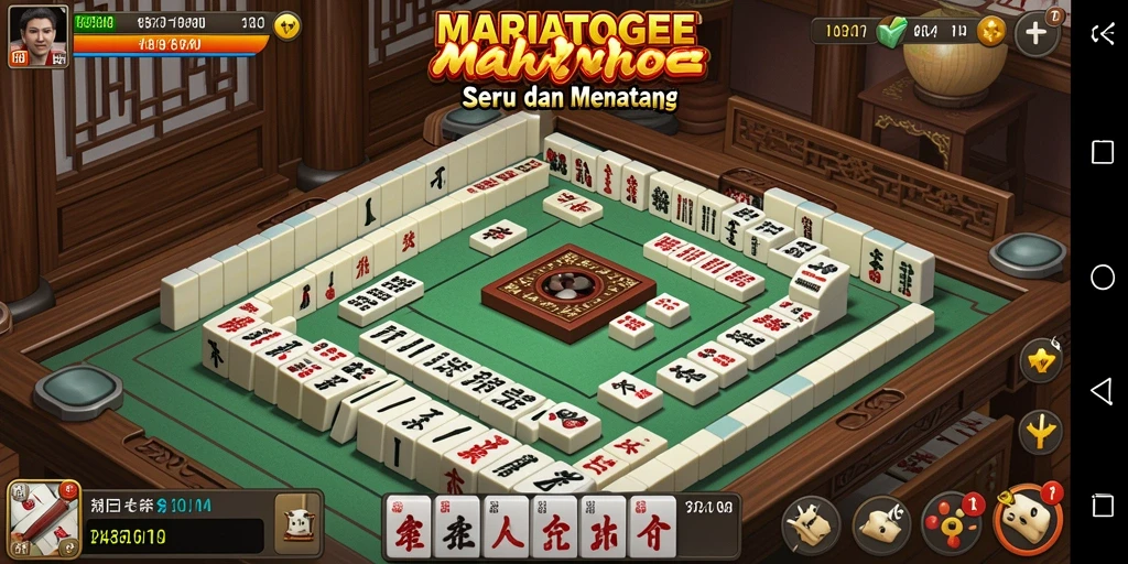 Screenshot utama MARIATOGEL menampilkan gameplay Mahjong yang menarik.