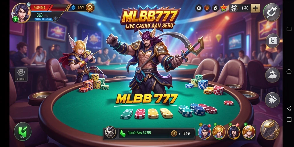 Gameplay menarik dari MLBB777 dengan suasana Live Casino yang nyata.