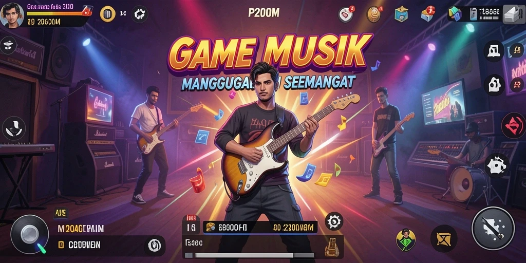 Tampilan gameplay P200M yang mendebarkan dan penuh warna.