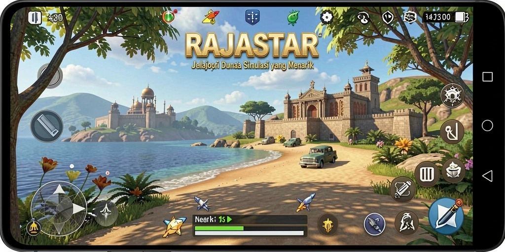 Tampilan gameplay RAJASTAR yang menarik dan interaktif.