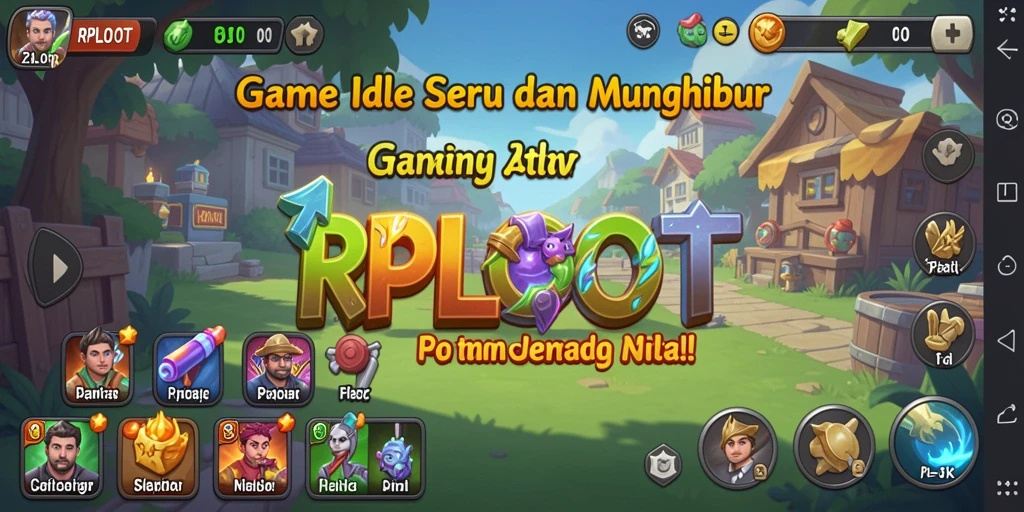 Screenshot gameplay RPLOOT menunjukkan aksi mengumpulkan loot.
