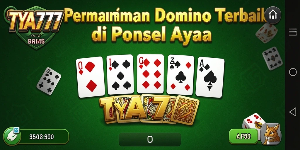 Tangkapan layar gameplay TYA777 menunjukkan pertandingan Domino yang seru.