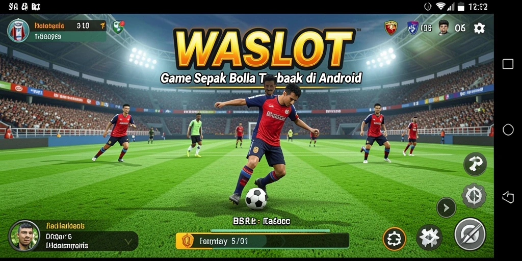 Screenshot menunjukkan aksi mendebarkan dalam permainan sepak bola.